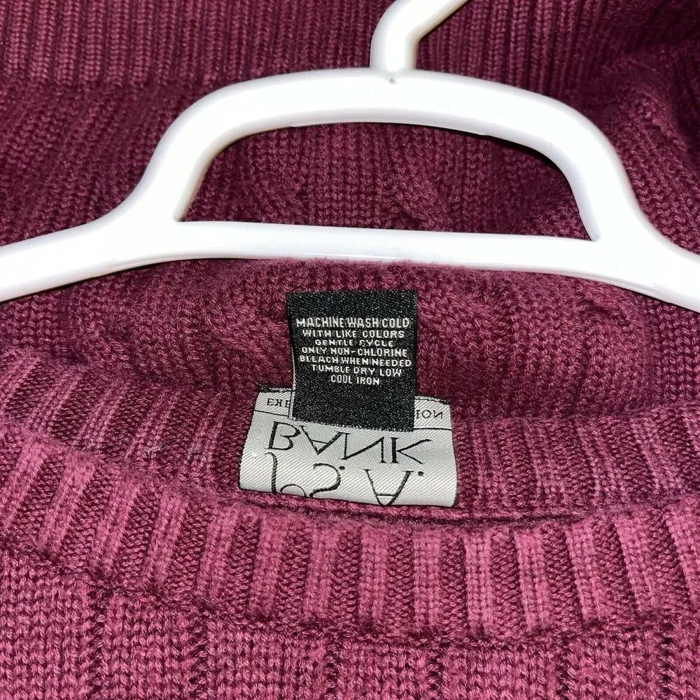 Jos A Bank Sweater‎ Mens XL Cable Knit Preppy Classic Casual Grandpa Core